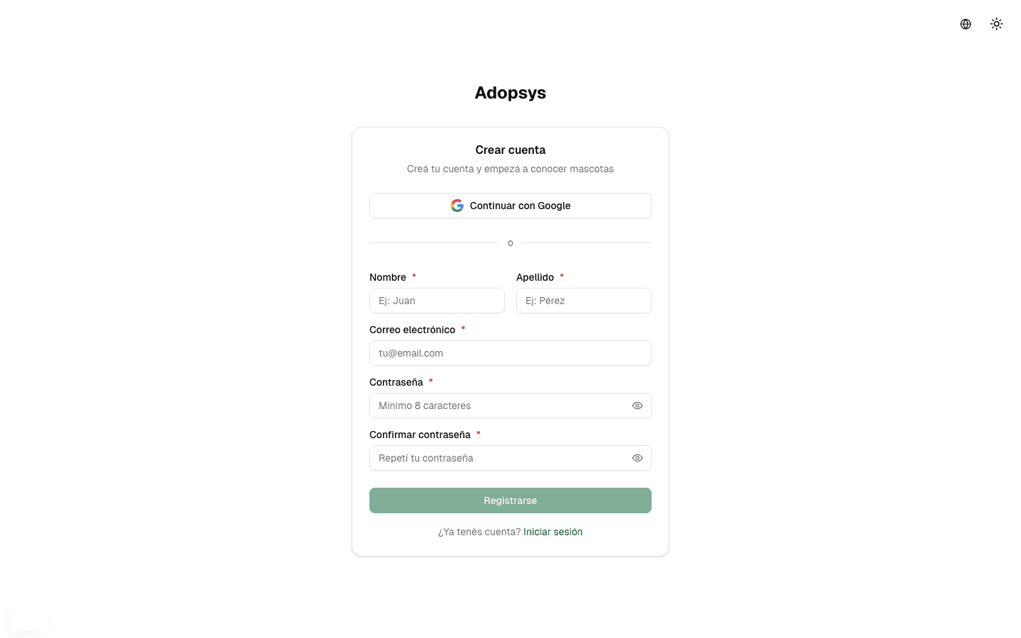 Formulario de registro